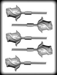 Hitaþolið sleikjóplastmót - Rósir 6 cm image