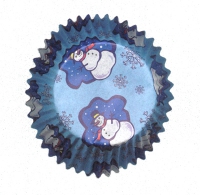Muffinsmót - Blá snjókarlamót 50 stk. image
