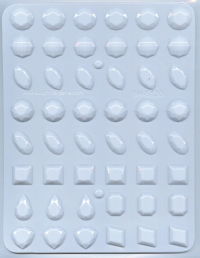 Hitaþolið plastmót - Gimsteinar 1,9 cm image