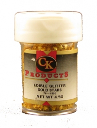 Glimmerflögur - Gylltar stjörnur 4,5 gr. image